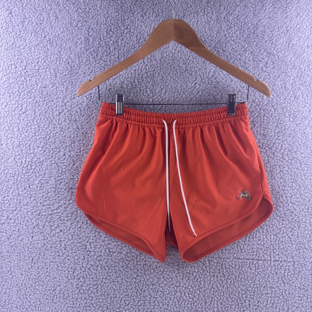 Tracksmith Mens Twilight Split Running Shorts Orange Mesh Size M